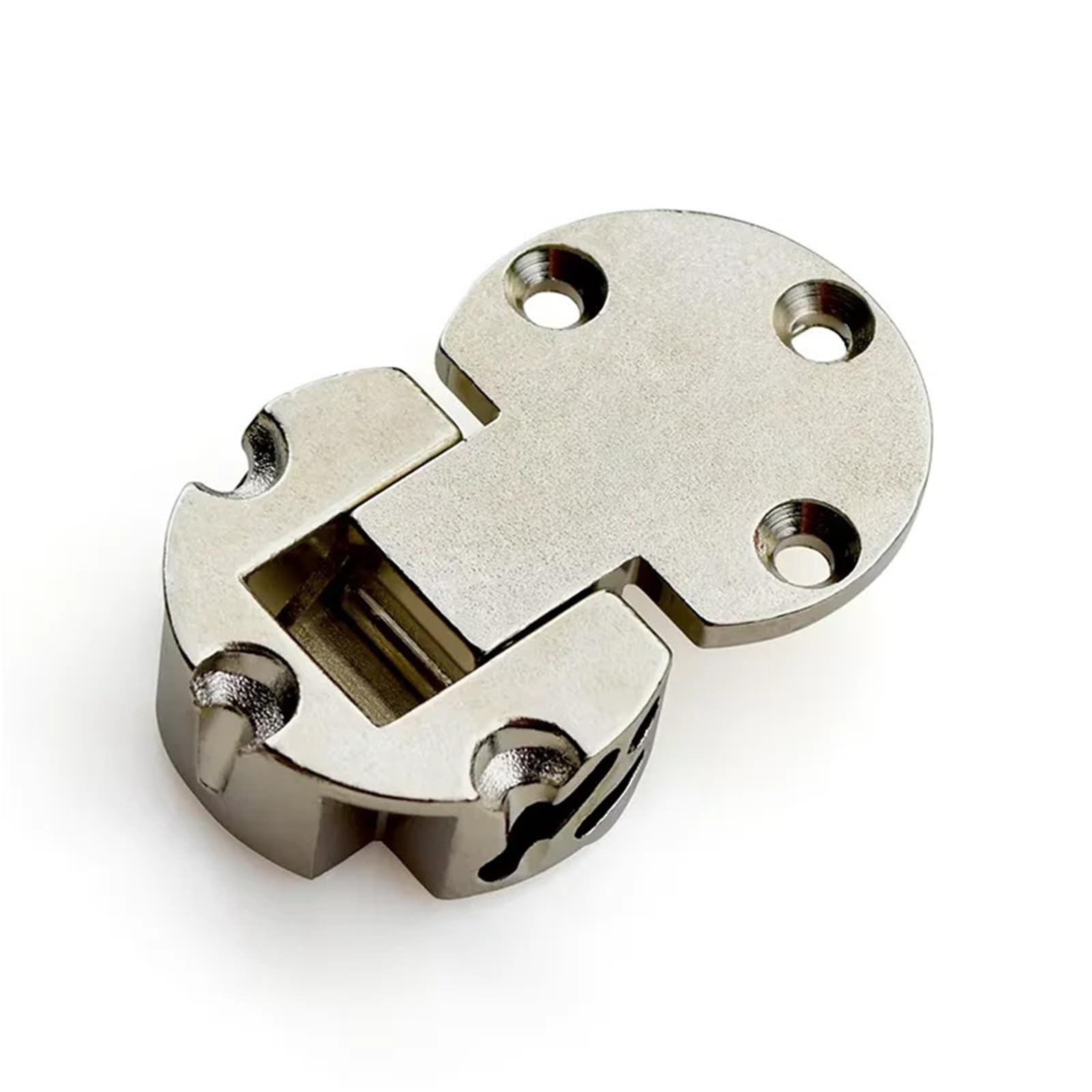 Tavolo pieghevole con cerniera a ribalta in lega di zinco, mobili con cerniera a ribalta for macchina da cucire (argento) 1 pezzo(XK503-2W)
