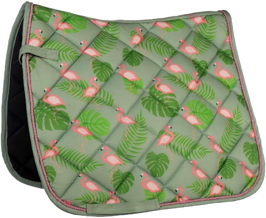 HKM Naples Saddle Cloth Green/Pink General Purpose