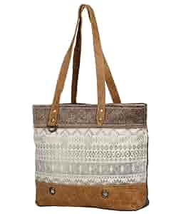 Amazon.com: Myra Bag Oromos Upcycled Canvas & Cowhide