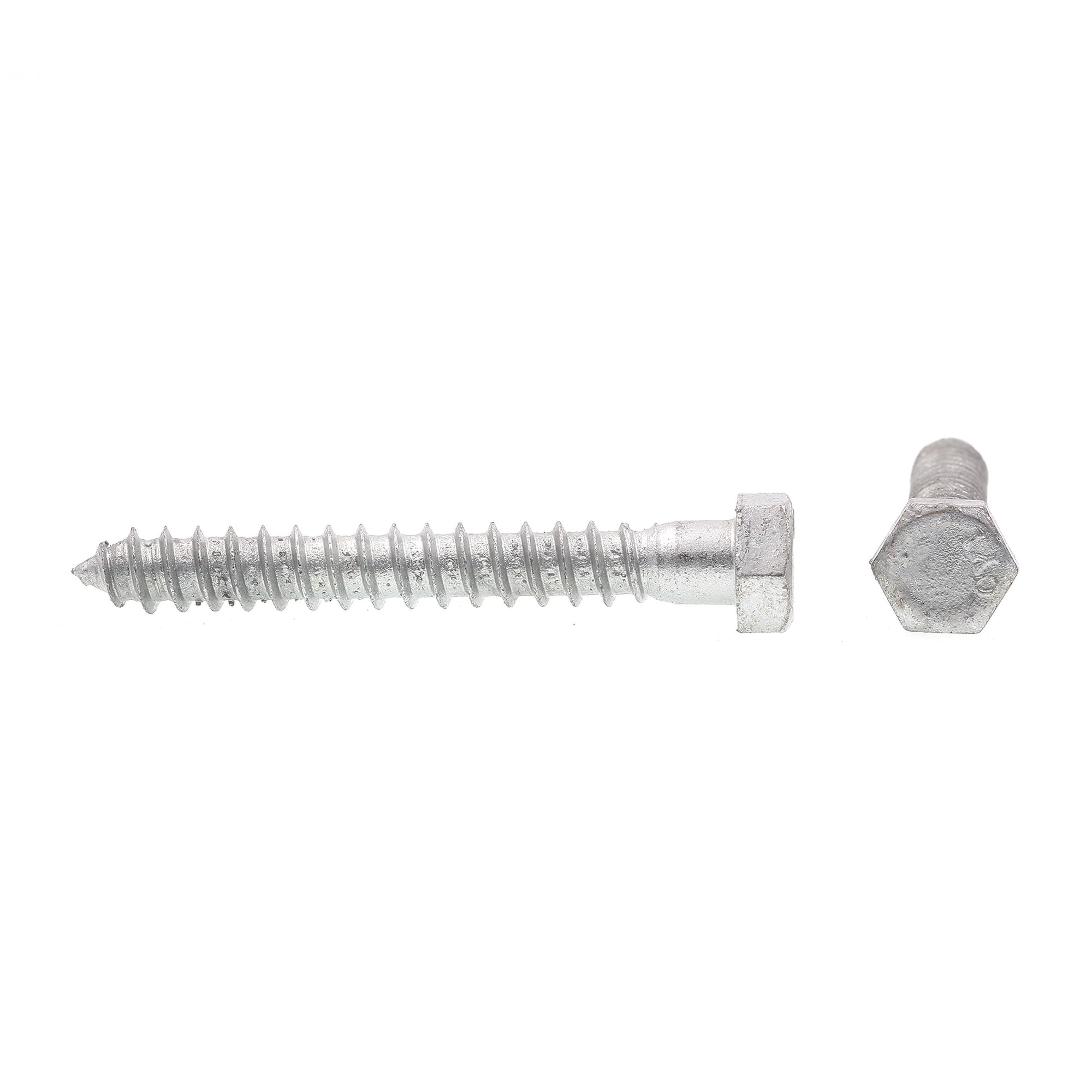 Galvanized Lag Screws - 25 Pack, 3/8" x 3" -2 Galvanized Lag Screws - 25 Pack, 3/8" x 3" -2