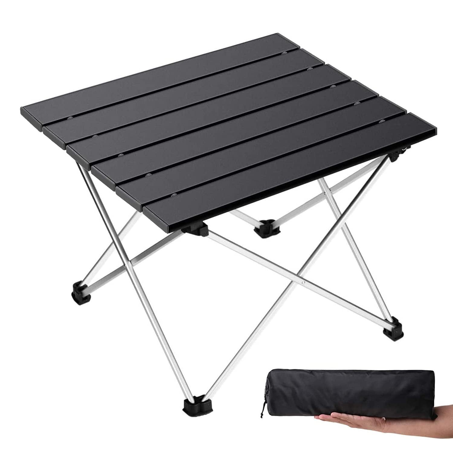 Mcirco by Portable Folding Camping Table, Lightweight Outdoor Picnic Table with Aluminum Top, Foldable Travel Table for Camping, Hiking, BBQ, Garden & Beach.-image-3