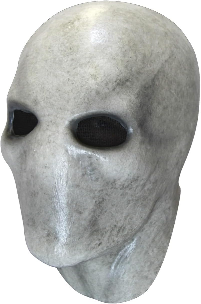 Silent Stalker: Slender Man Pale Latex Mask – Ultimate Creepypasta Cosplay for Adults