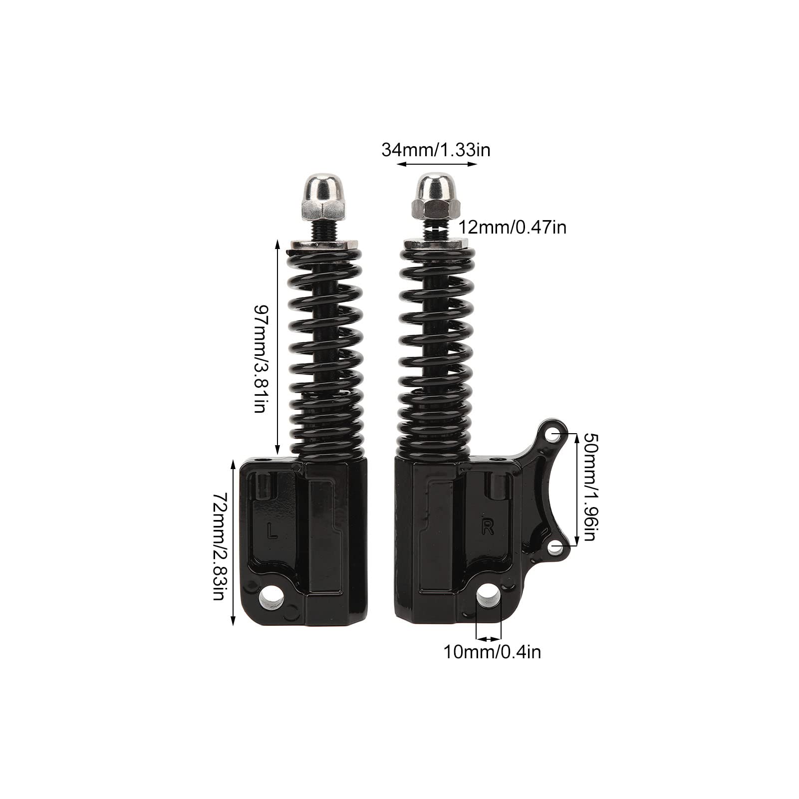 Amortisseur Avant Hydraulique M12 200mm - Suspension pour Scooter et Vélo Électrique en Alliage D’Aluminium Antirouille avec Pulvérisation