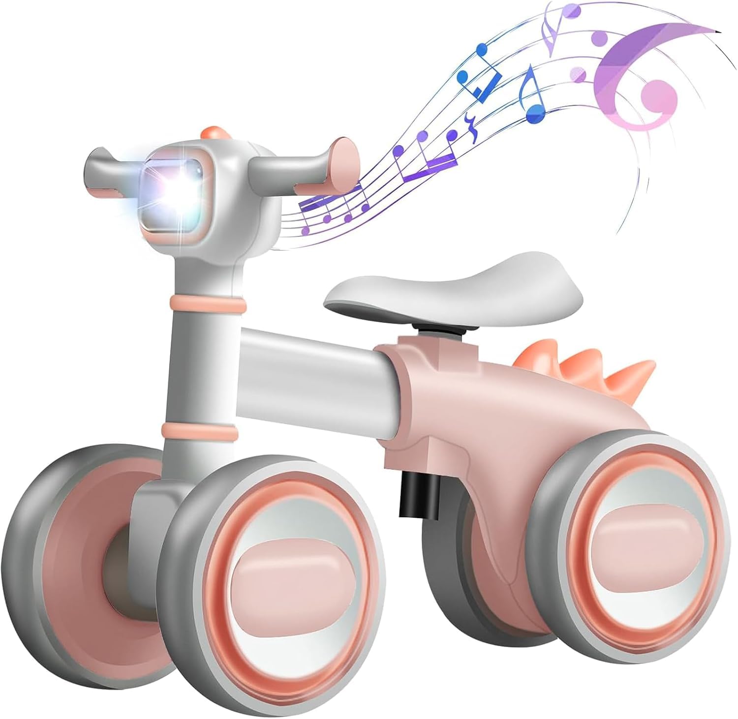 Bicicleta de correr a partir de 1 año para niña, sin pedal, bicicleta de correr, asiento ajustable y Headlights Music, 10 – 36 meses, juguete para niños, regalo 1 año niña
