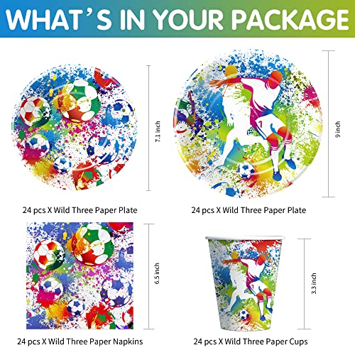 Apowbls Soccer Birthday Party Supplies For Kids - Soccer Party Decorations Dinnerware, Soccer Plates, Cups, Napkins, Sports Soccer Theme Birthday Party Supplies Tableware | Serve 24 #TOP1