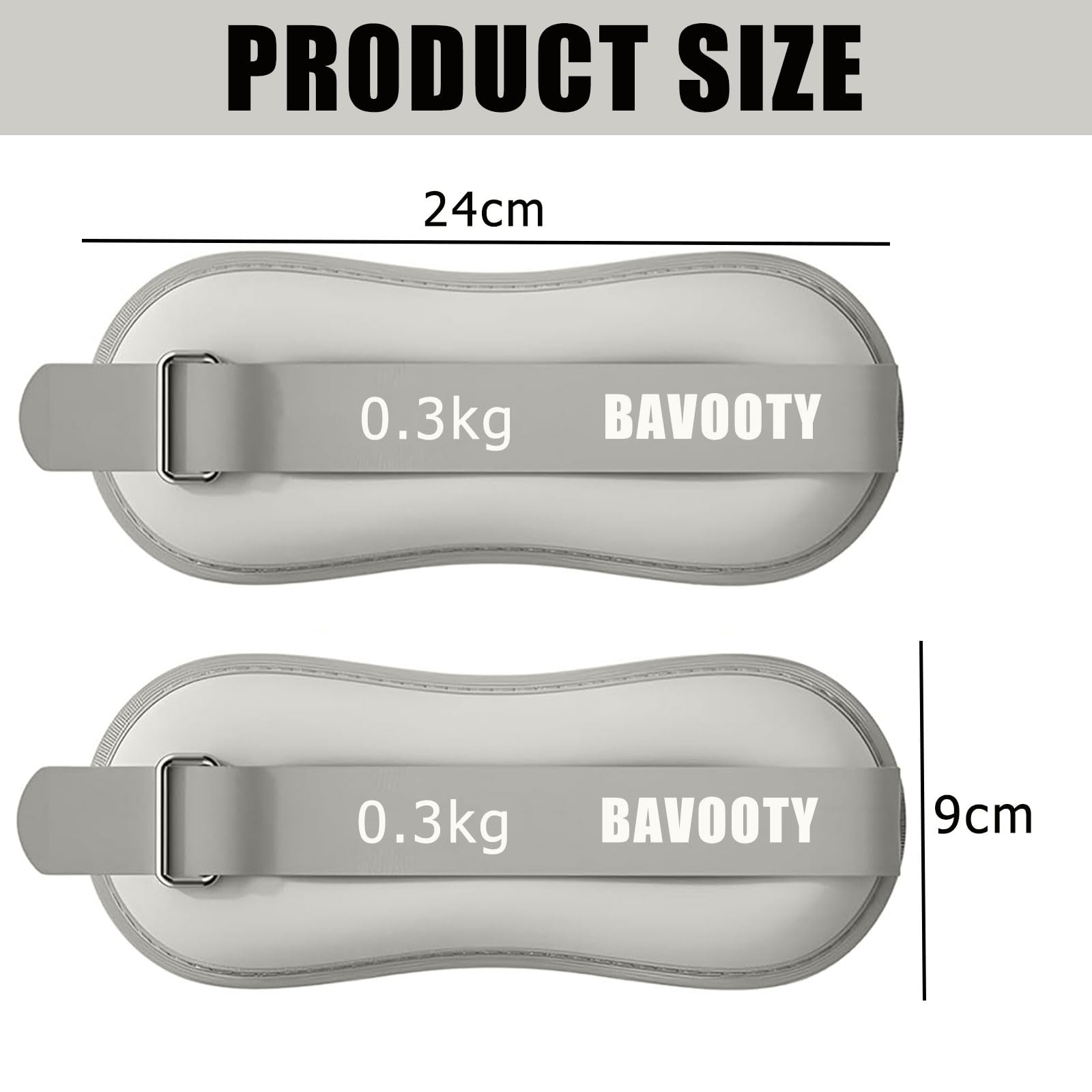 Manchettes Lestées 2 Kg (2 X 1 Kg) | Poids Pour Chevilles Ou Poignets, Remplissage Granulés Métalliques, Housse Néoprène - 12