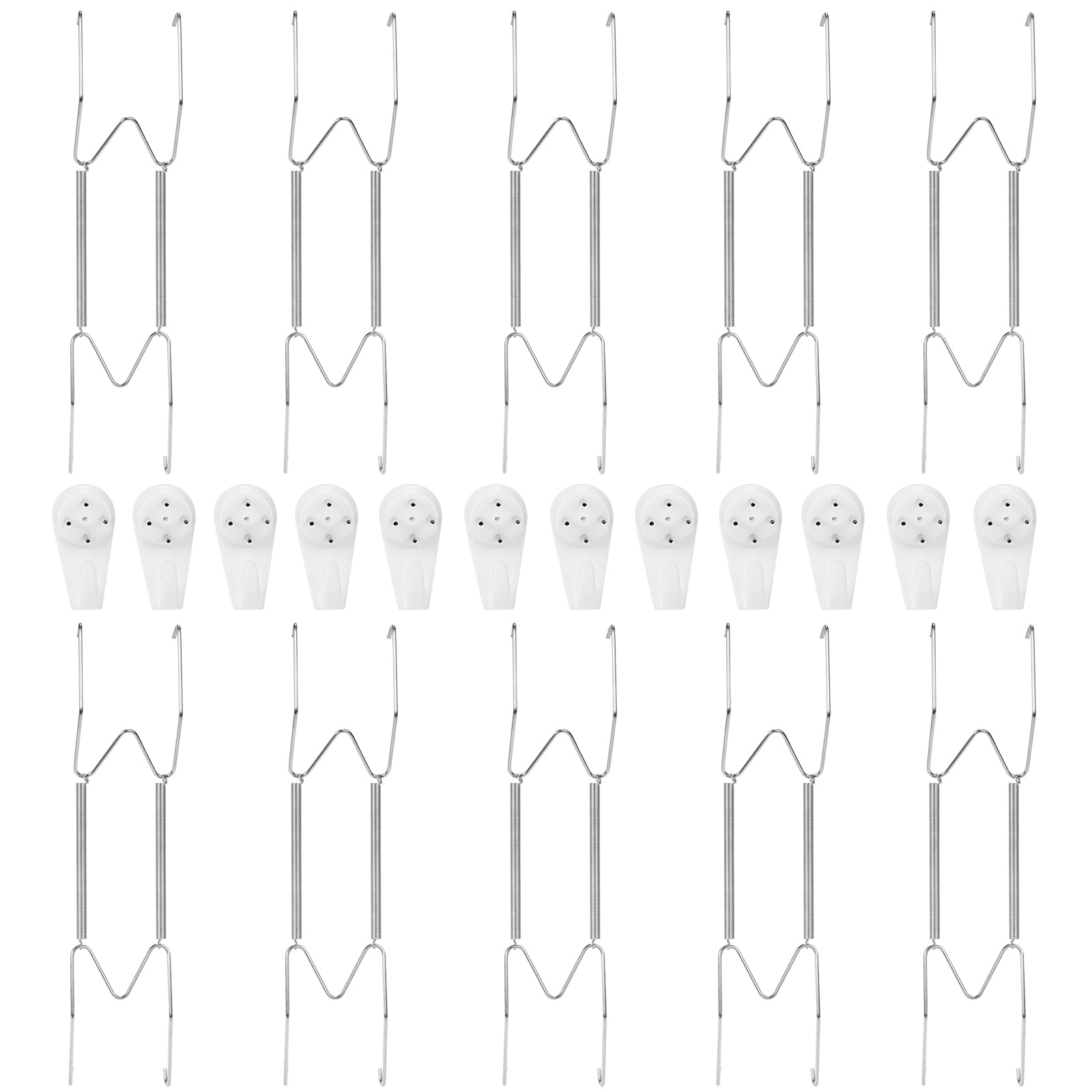 Supports de plaque en acier inoxydable 25,4 cm avec 12 crochets muraux