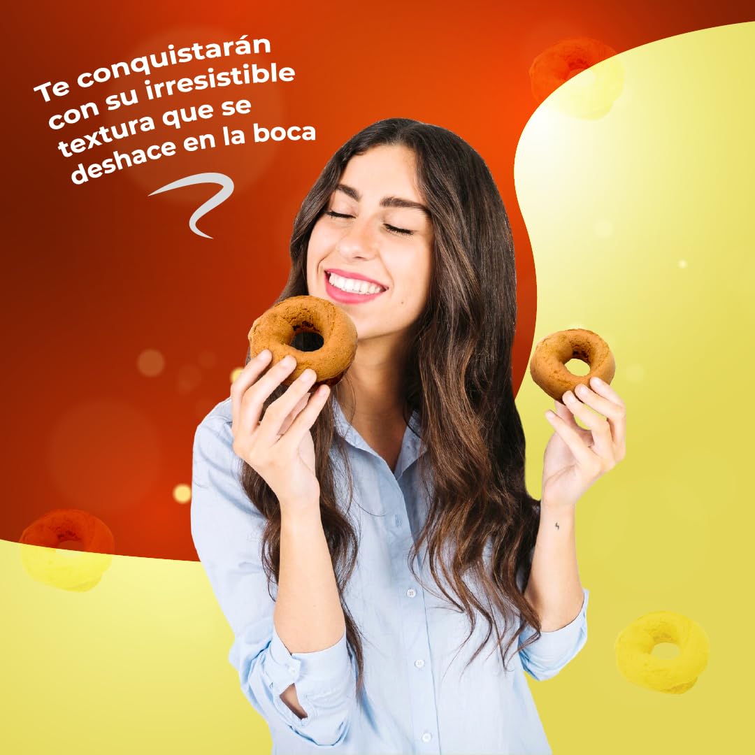 LAPASION - Rosquillas fritas hechas a mano | Rosco | Caseras | Rosco | CHANDRIOS | Palmeras |Dulces | 2.2 Kg