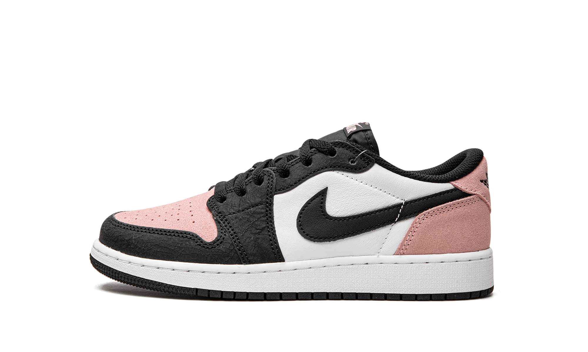 Nike Jordan Youth Air Jordan 1 Retro Low OG GS CZ0858 061 Bleached Coral, Black/Bleached Coral-white, 6.5 Big Kid