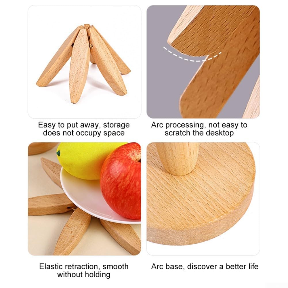 Platzsparender Untersetzer aus Holz, Baum-Design, ideal für Urlaub und sauberes Kochen, stilvolles Küchenzubehör und funktionale hitzebeständige Matte