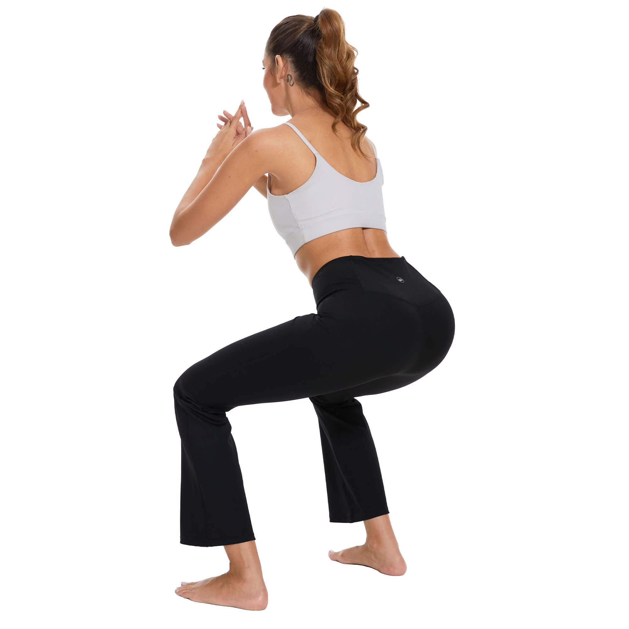 adorence Pantaloni Yoga Donna High Waist, Pantaloni a Zampa Donna Eleganti, Flare Leggings Elasticizzati per Fitness e Casual