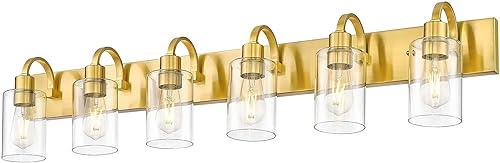 Miniatura 22 de Emliviar YCE237B-2W BN - Lámpara de tocador de baño con 2 luces en acabado de níquel cepillado con vidrio transparente, YCE237B-2W BN Níquel