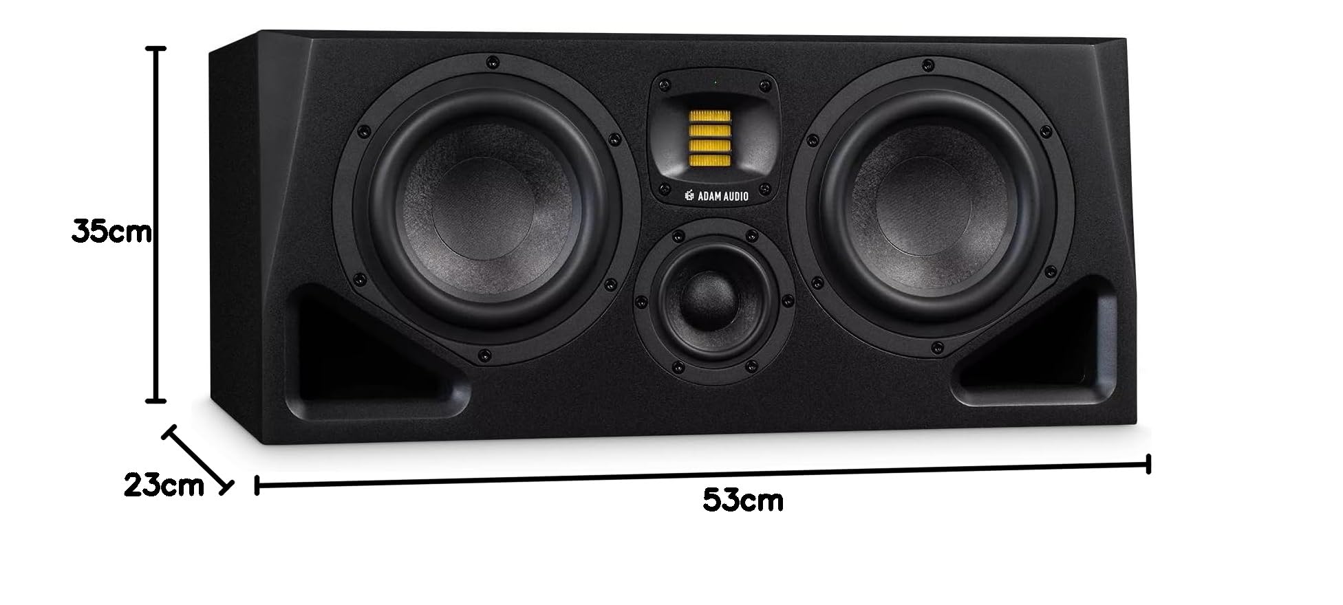 ADAM Audio A77H 17,8 cm (7 Zoll) betriebener Studio-Monitor | Studioüberwachung und Audioproduktion mit 340W Leistung, 3-Wege-Design und 7-Zoll-Tieftönern