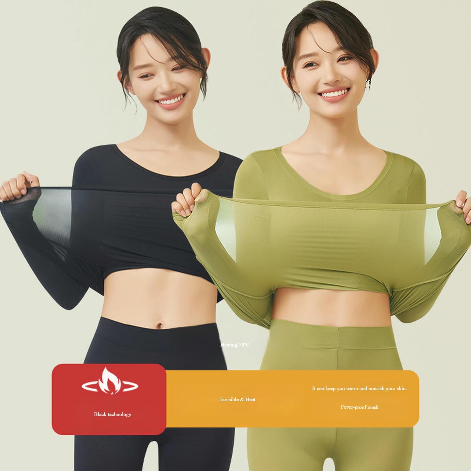 Thermo Unterwäsche Set Setzen Sie Hautbeautifizierende, Warme, Nahtlose Innere Verschleiß-herbstkleidung Und Lange Johns Für Frauen-braun-l