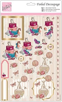 Anita's A4 Getting Ready Coloured Decoupage Sheet, Accessories Supplies For Craft, Paper Craft, Scrapbooking, Card Making, Origami, Ideal for Adult Craft, Adds Textured Pattern To Craft Projects