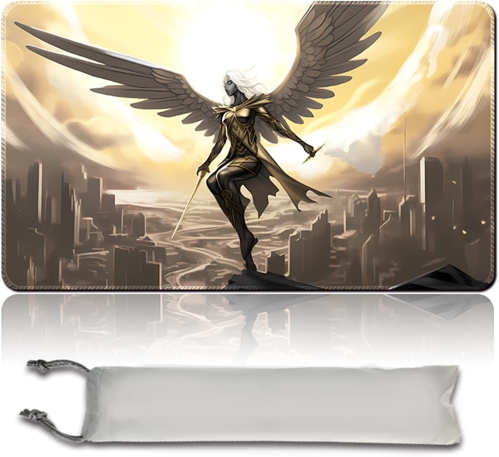 Board Game Pad MTG Playmat + Free Waterproof Bag, TCG Solitaire Table Game Pad Size 24 x 14 in, Mouse Mat Compatible with MTG TCG