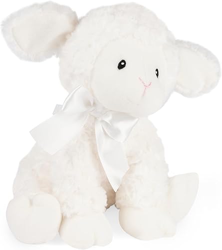 Miniatura 2 de GUND Baby Lena Lamb Keywind - Peluche musical, reproduce canciones de cuna de Brahms, juguete sensorial para bebés de 10 meses en adelante, blanco,