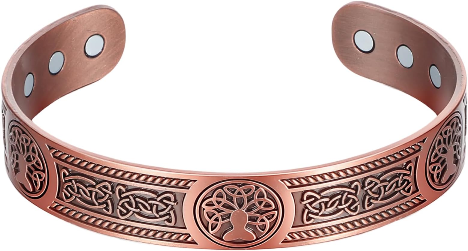– Copper Bracelet for Men and Women Pure Solid Copper 3500 Gauss Bracelet for Men 18X Strength Mens Bracelets with 6pcs Gauss Vintage Adjustable Jewelry Gift