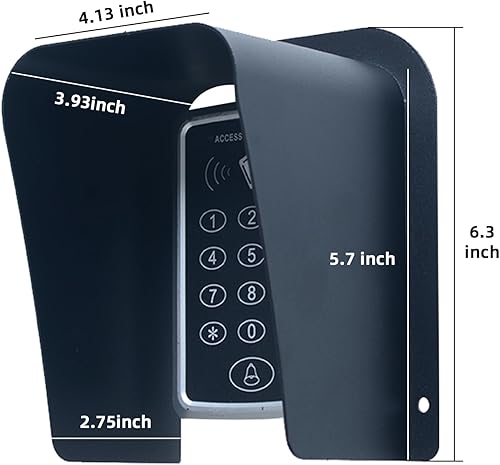 Miniatura 4 de Cubierta de lluvia para timbre de puerta, cubierta de control de acceso de metal, protector de cámara de video, timbre de acero laminado en frío,