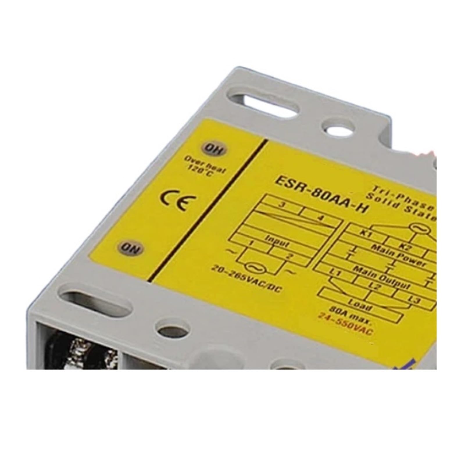 Relais statique triphasé ESR-80AA-H commutateur alternatif 80A pour chauffage