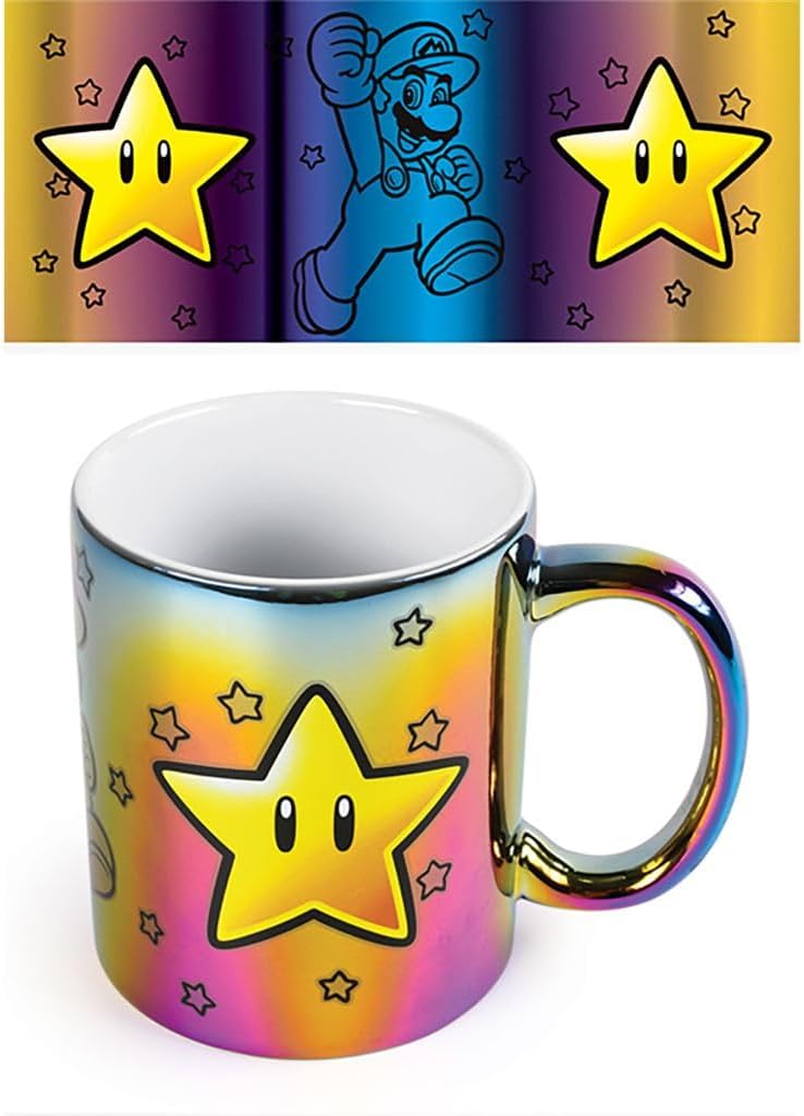 Pyramid Super Mario (Star Power) Iridescent 11Oz Mug Multicolour Standard