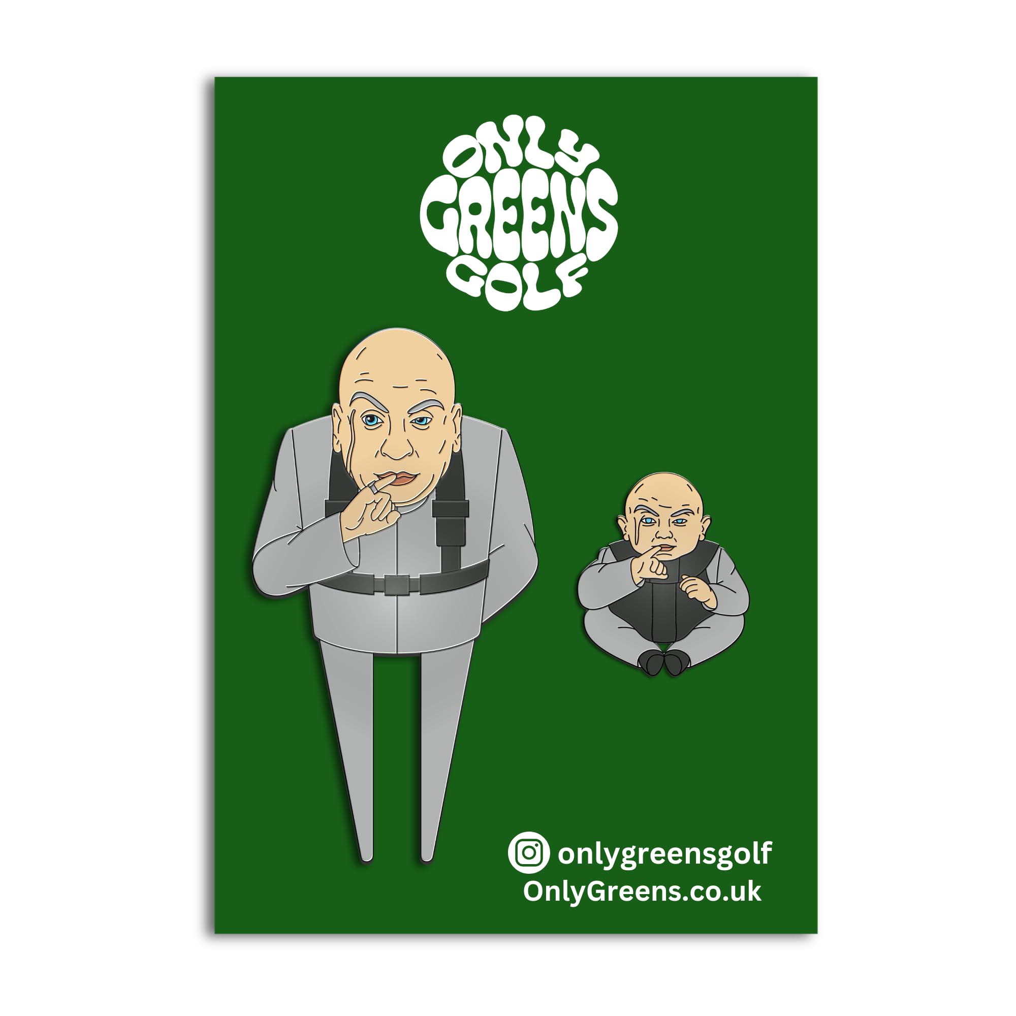 Divot/Pitch Repair Tool and Ball Marker Set - Dr. Evil & Clone Caddy (Postcard) — image 1