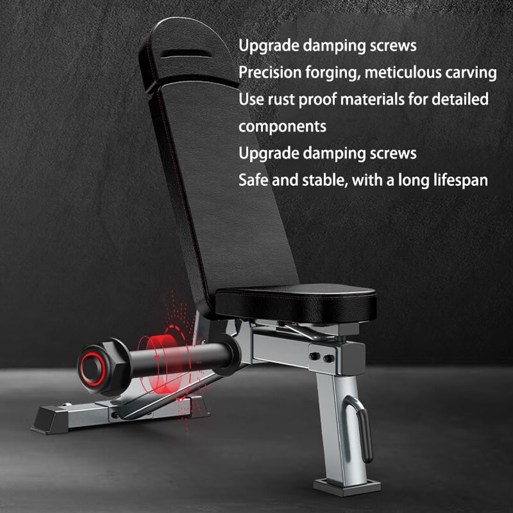 Weight Bench, Adjustable Weight Bench for Full Body Workout, Incline and Decline, Home Gym