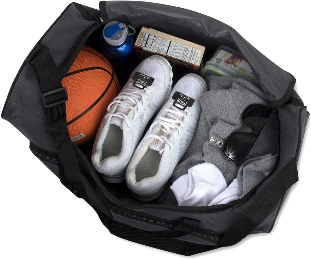 Custom Duffel Bag - Duffel Bag with Text for Personalized Touch - Sleek Design Made from Strong Denier Polyester - Bag Measures 24x12x11.5 inches - Three Spacious Zippered Compartment (Grey-24)