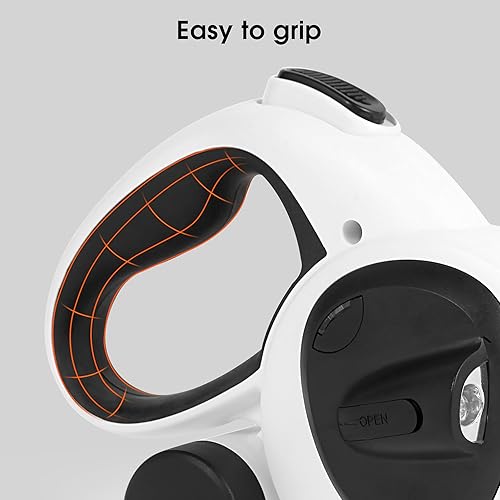 Miniatura 5 de Correa retráctil 4 en 1 para perro, correas de 16.4 pies de largo con luz LED y soporte para bolsa de excrementos para perros pequeños, medianos y