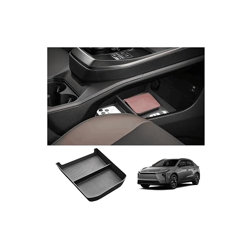 LUWU for 2026 Toyota bZ bZ4X Lower Console Organizer Tray Accessories | for 2026 Toyota bZ bZ4X XLE/XLE Plus/Limited Accessories Under Console Tray Armrest Insert Storage Box Silicone Material