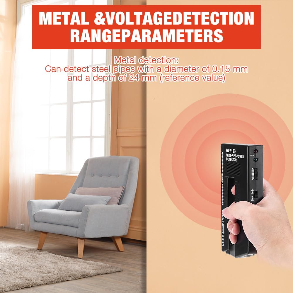 Wpp123 wykrywacz metali, mały Pinpointer wykrywacz metalu na ścianie, wielofunkcyjny wykrywacz metali, wysoki regulowany wykrywacz drutu elektrycznego