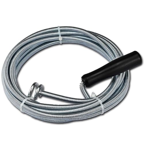 3Meter Flexible Plumbing Snake Drain Unblocker Spiral Pipe Unclogging Tool with Claw for Sinks, Toilets & Showers-Ideal Cleaning Tool