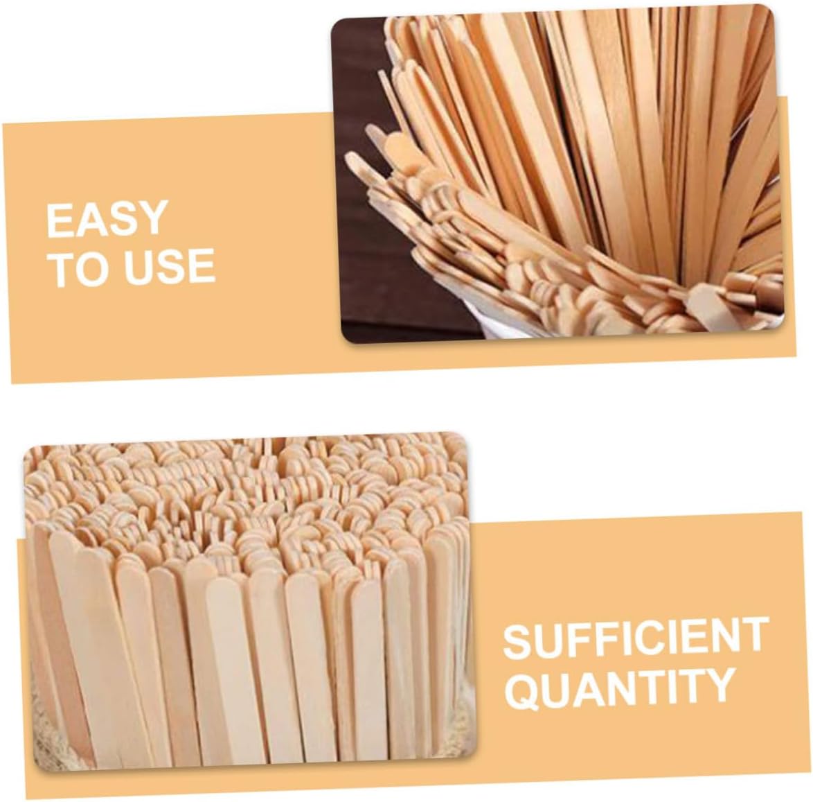 500pcs Smooth Wood Coffee Stirrer Sticks Espresso Stirrer Tool for Bar Reusable
