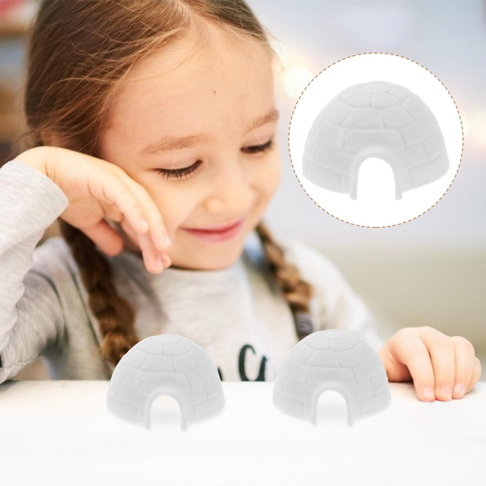 TOYANDONA Dollhouse Ice House Miniature Igloo Figurine 6pcs Realistic Polar Toys Figures Toy Mini Dollhouse Micro Landscape Decoration Mini Igloos - Image 4