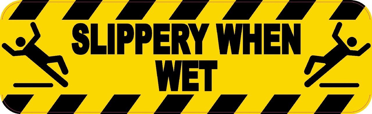 com: StickerTalk Symbol Slippery When Wet Vinyl Sticker, 10