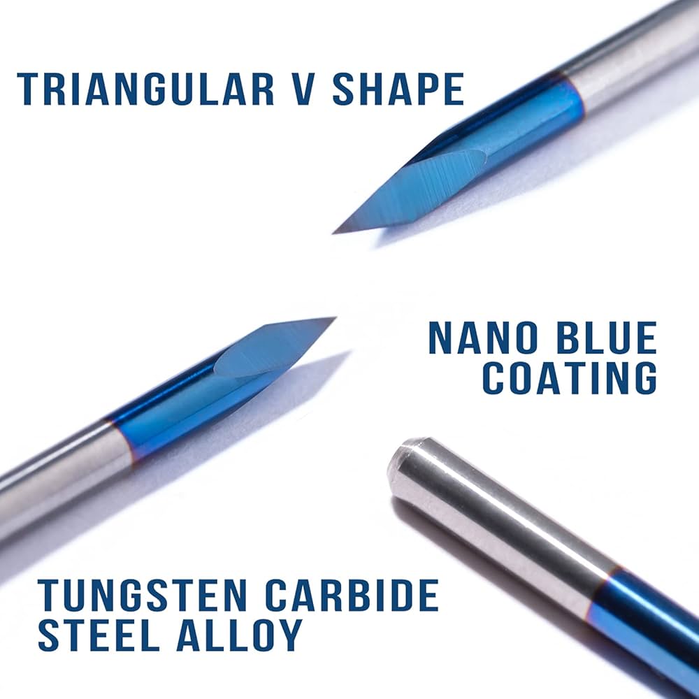 まーぶる FoxAlien 1/8” Shank CNC Router Bits Kit for All Purpose