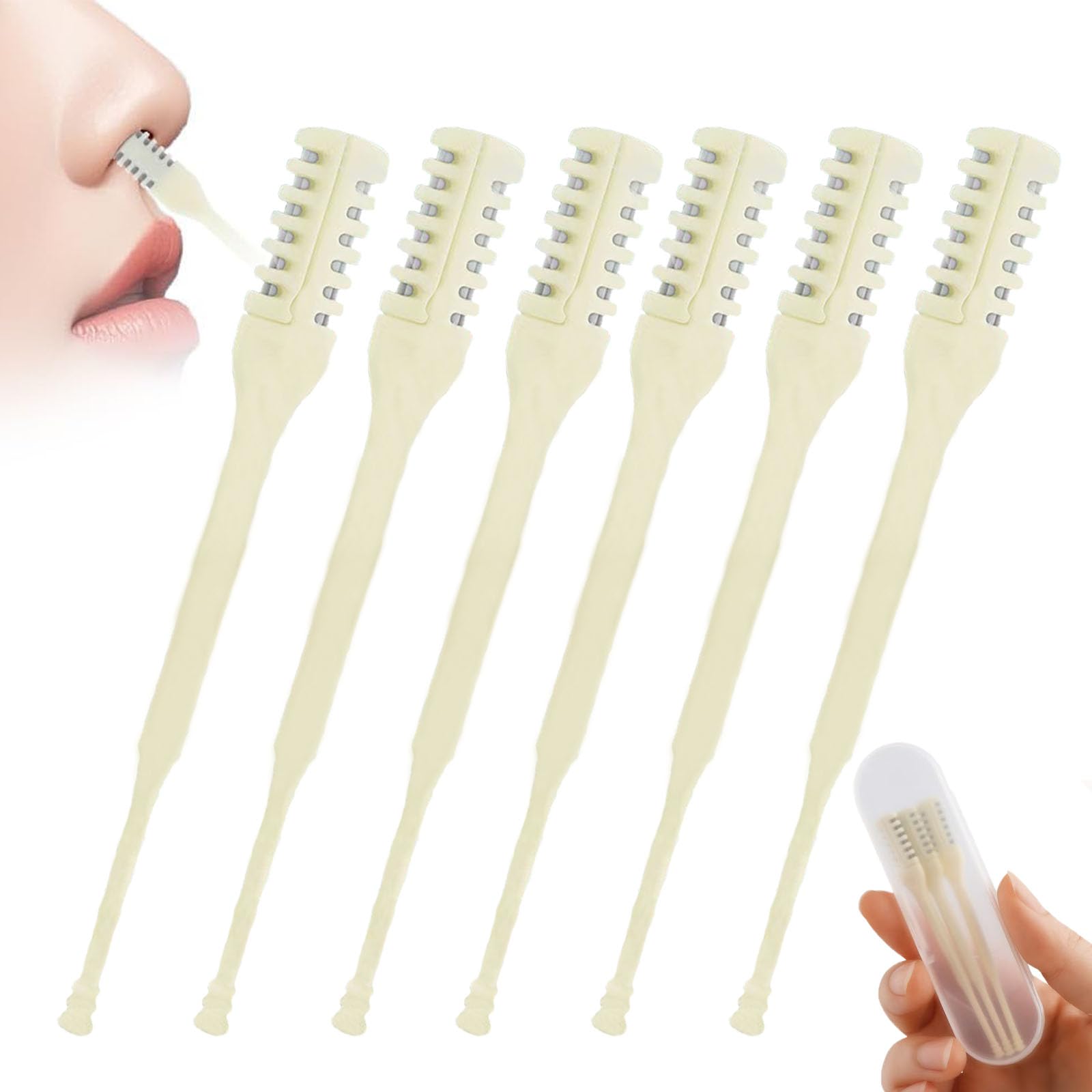 2-in-1 Nasal Hair Cutter Upgrade Double Sided Nose Hair Knife 360 Nostril Hair Remover Tool Nose Hair Trimmer