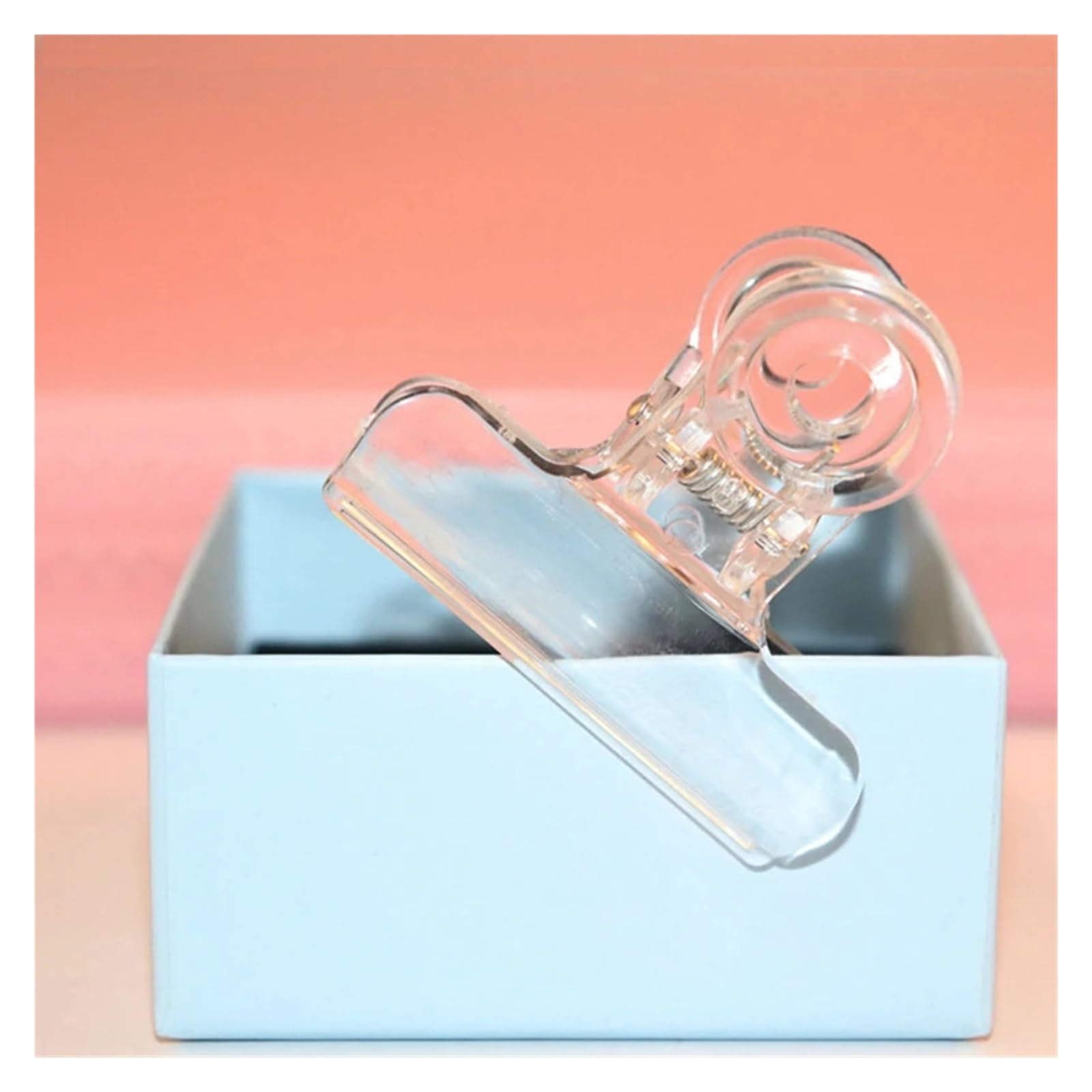 Binderclips 100 Stück Kunststoff-Bulldog-Clips | Kit Utility-Büroklammern Kit Scharnierklammern for den Heim- und Bürogebrauch, transparent