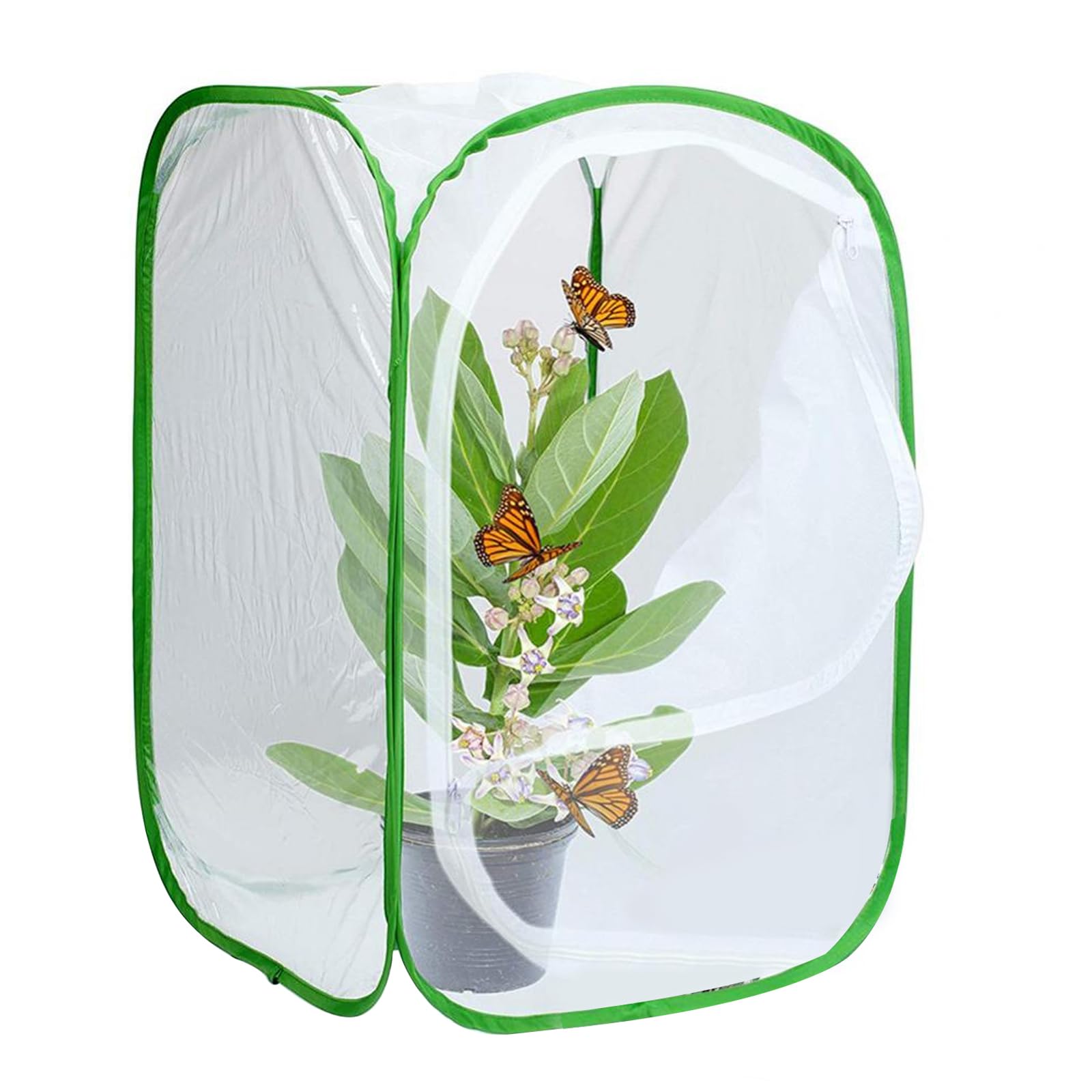 Yeory Butfly reproduisant Net Pliage Habitat Habitat Cage de Papillon Blanc Cage de Papillon pour Enfants Garden Science Education Tool 40x40x60cm, Cage Papillon