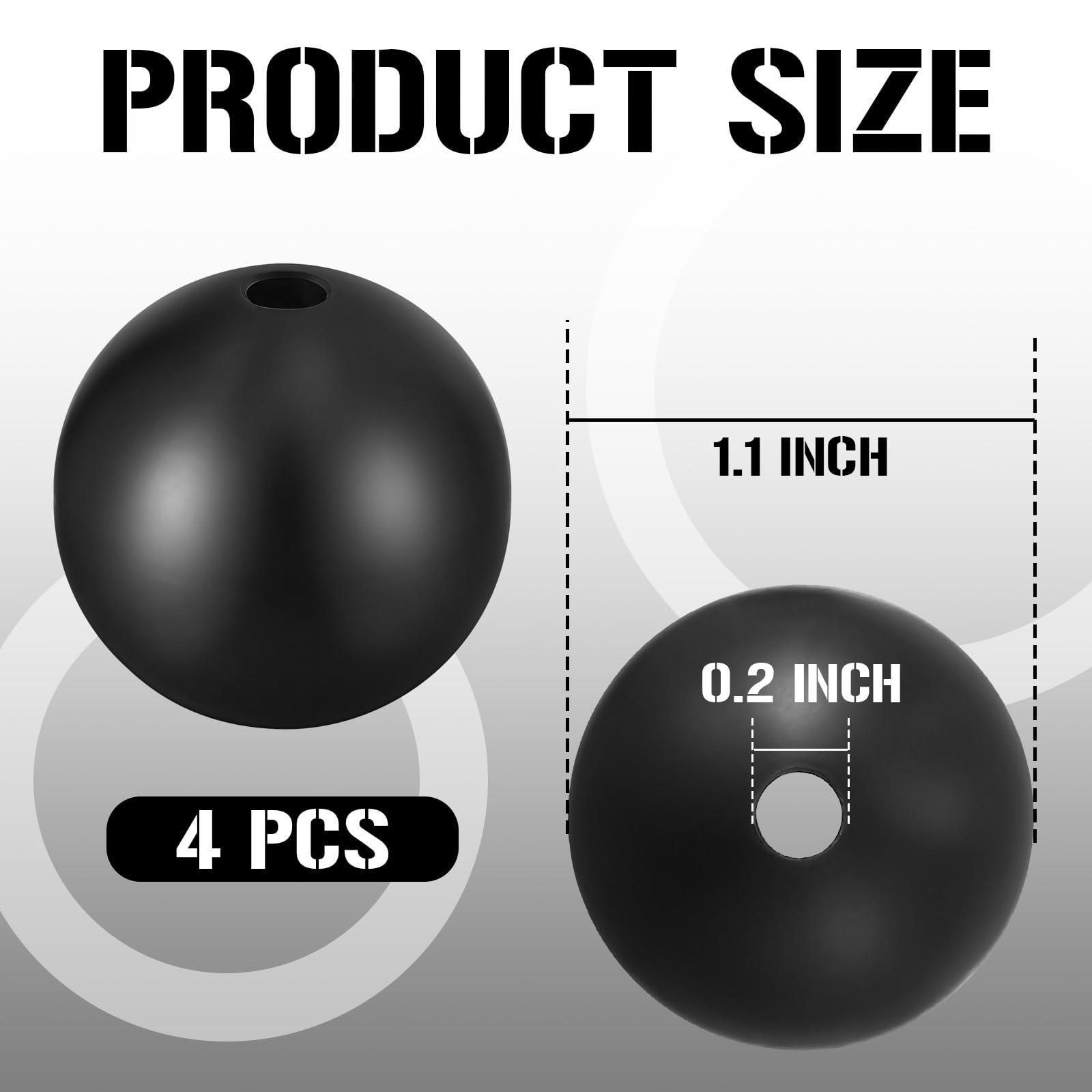 WinnerWhy 4 Pcs Outrigger Ball Stops Fishing Rigging Ball Plastics Accessory Outdoors Outrigger Stops Fishing Rigging Line Equipment