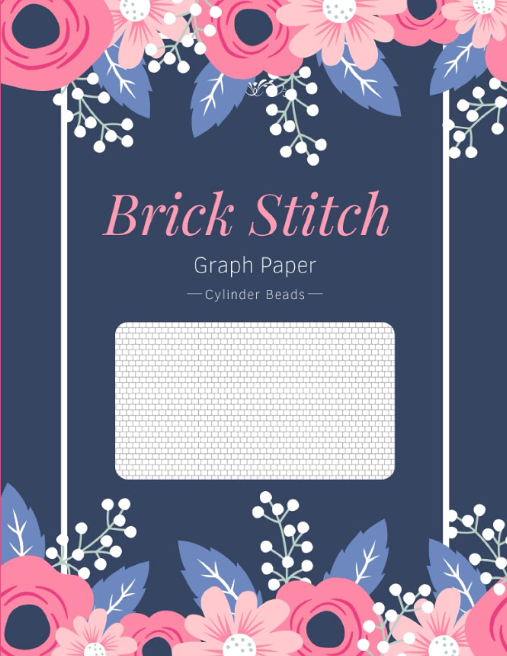 Brick Stitch Graph Paper with Cylinder Beads: Beading Earrings Pattern Book to Create Beadwork Designs