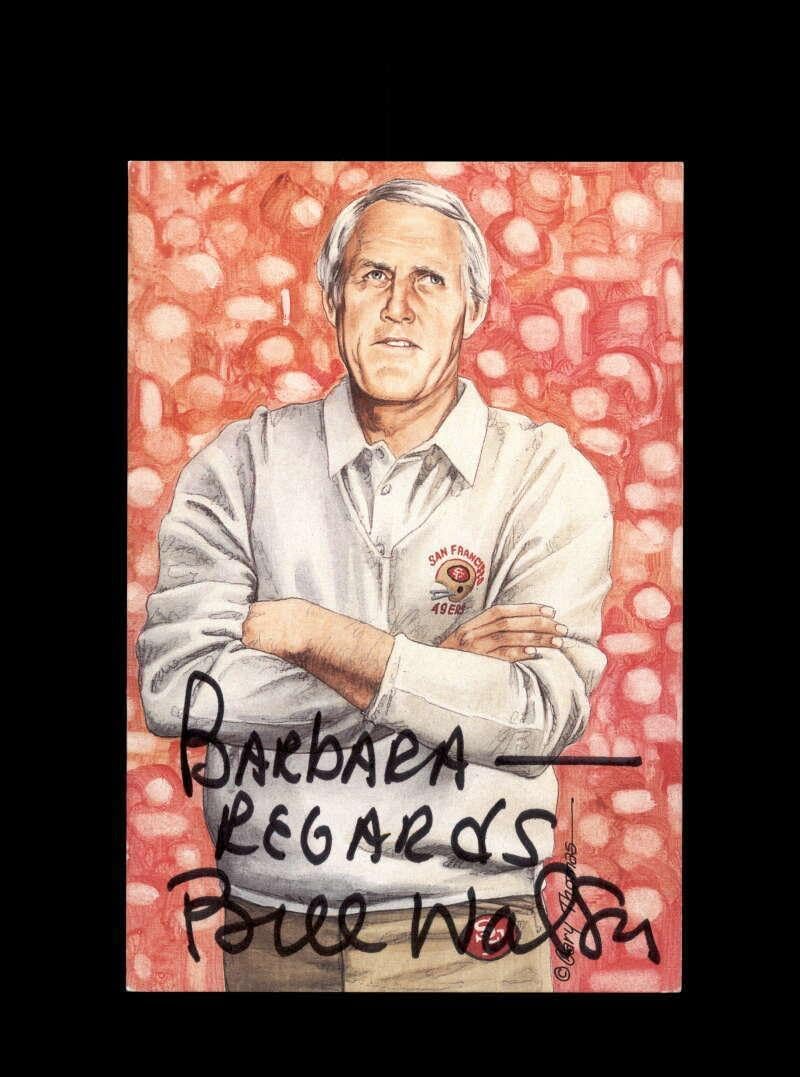 Bill Walsh JSA Coa Signed Goal Line Art Card San Francisco 49ers Autograph - NFL Autographed Football Cards