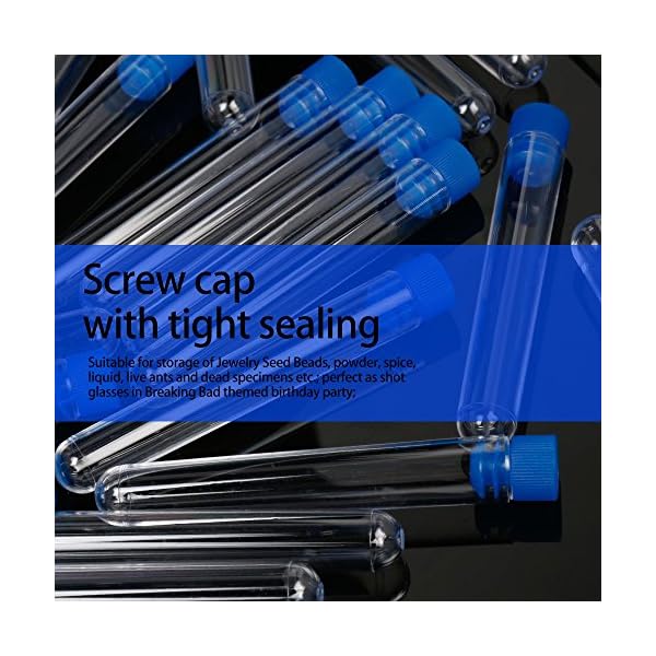 Teenitor-50-Pack-Clear-Plastic-Test-Tubes-with-Blue-Caps-1378mm-Great-for-Halloween-Party Teenitor-50-Pack-Clear-Plastic-Test-Tubes-with-Blue-Caps-1378mm-Great-for-Halloween-Party