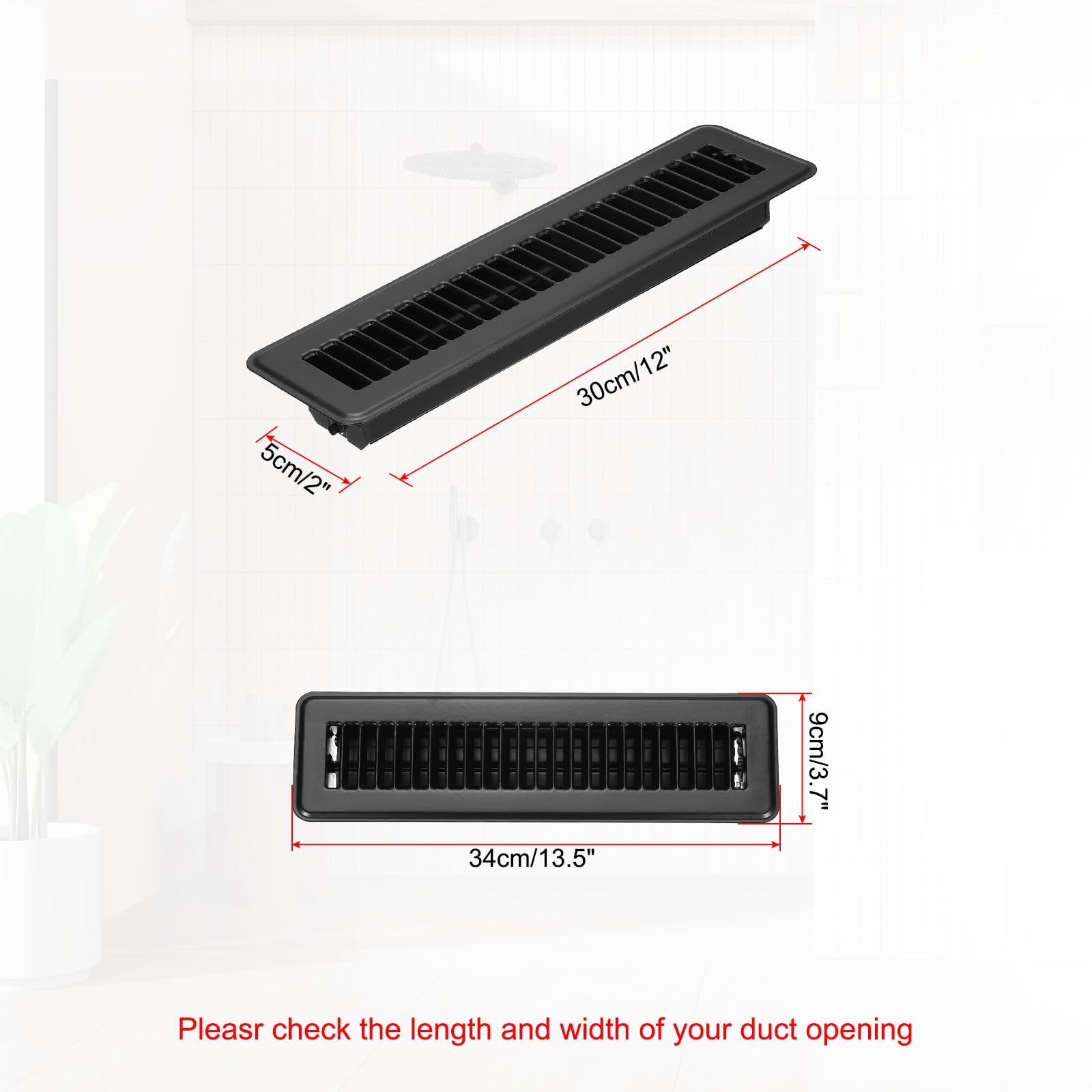 PATIKIL 12 x 2 Inch Floor Register - Image 2