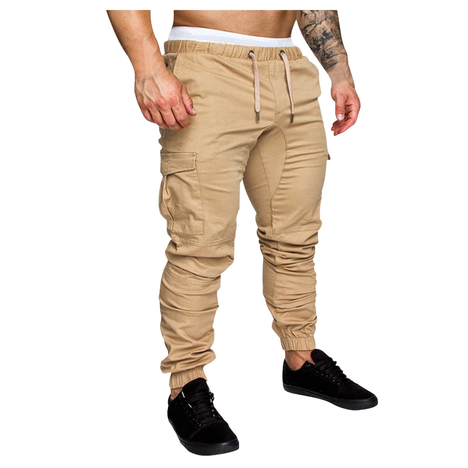 Men Jogger Casual Pants Multi-Pocket 