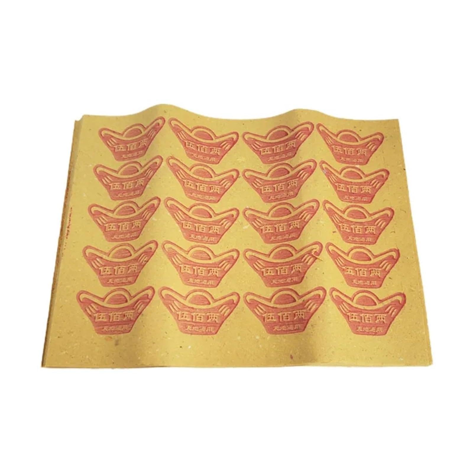 Papier traditionnel chinois ancêtre argent or Joss 40x40 cm pour prières et offrandes de mémoire