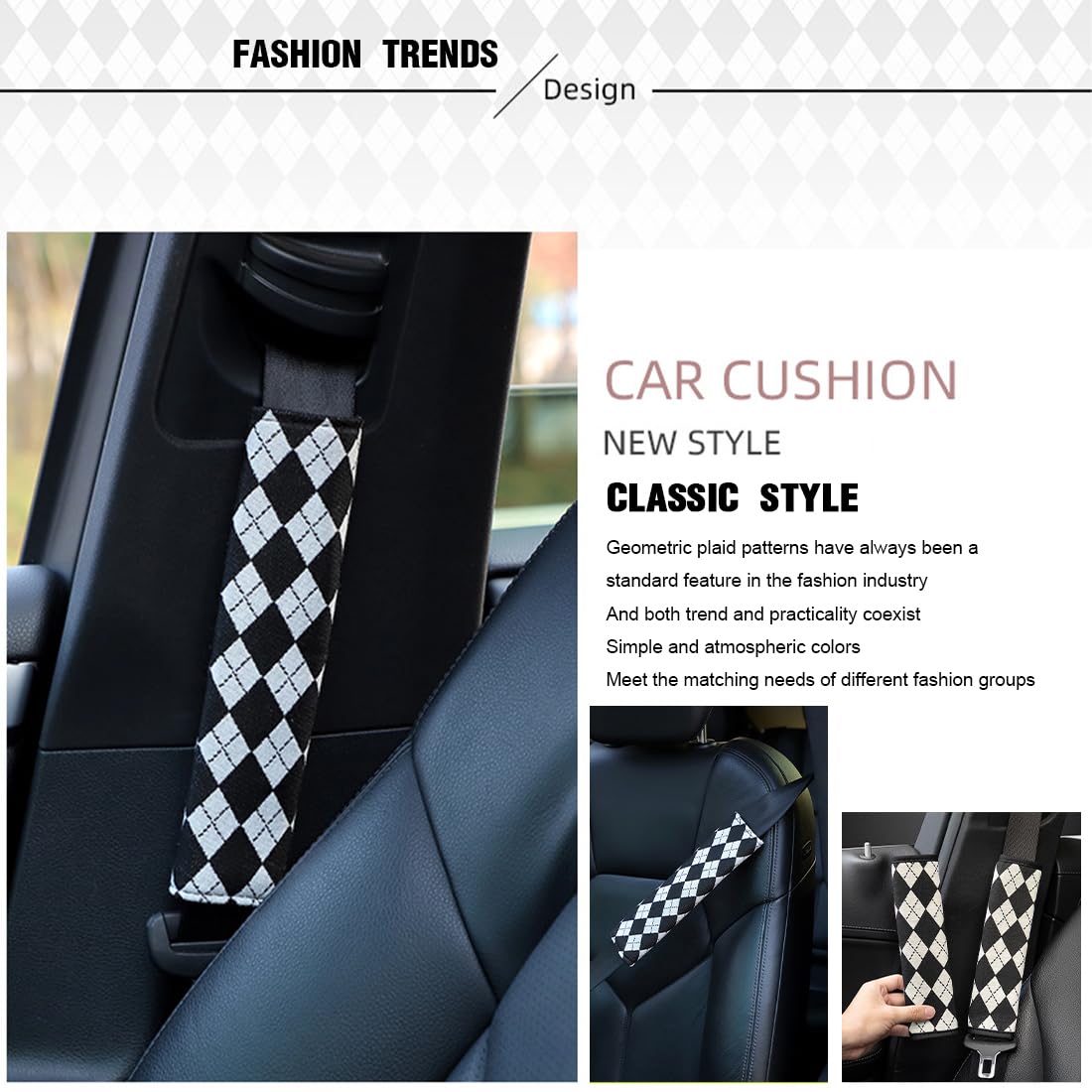 Confort Trajet Auto Coussin Ceinture Sécurité Enfant FGen - Protection Cou/ Épaules - Voiture Cuscino Per Cintura Auto Bambini