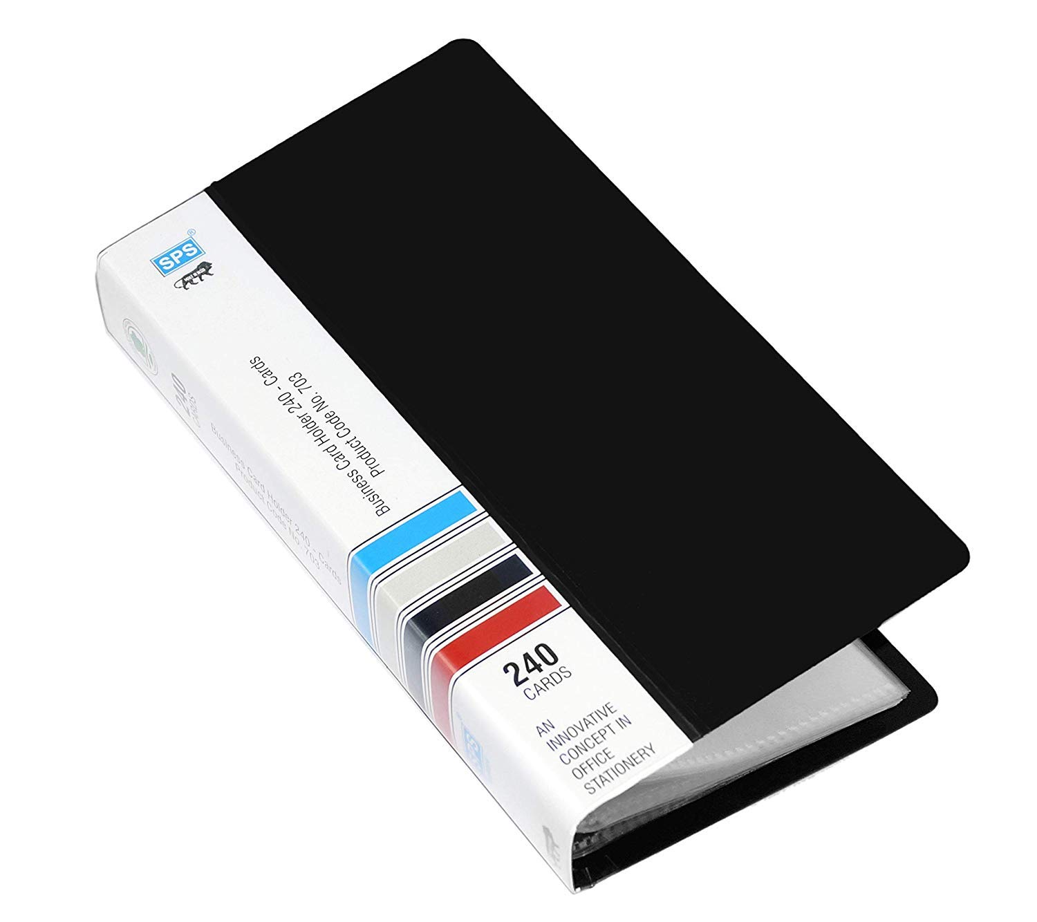 Skrill Business Card Holder, Visiting, Credit, Debit, Business, ID Card Holder/Organizer - 240 Cards (Black)