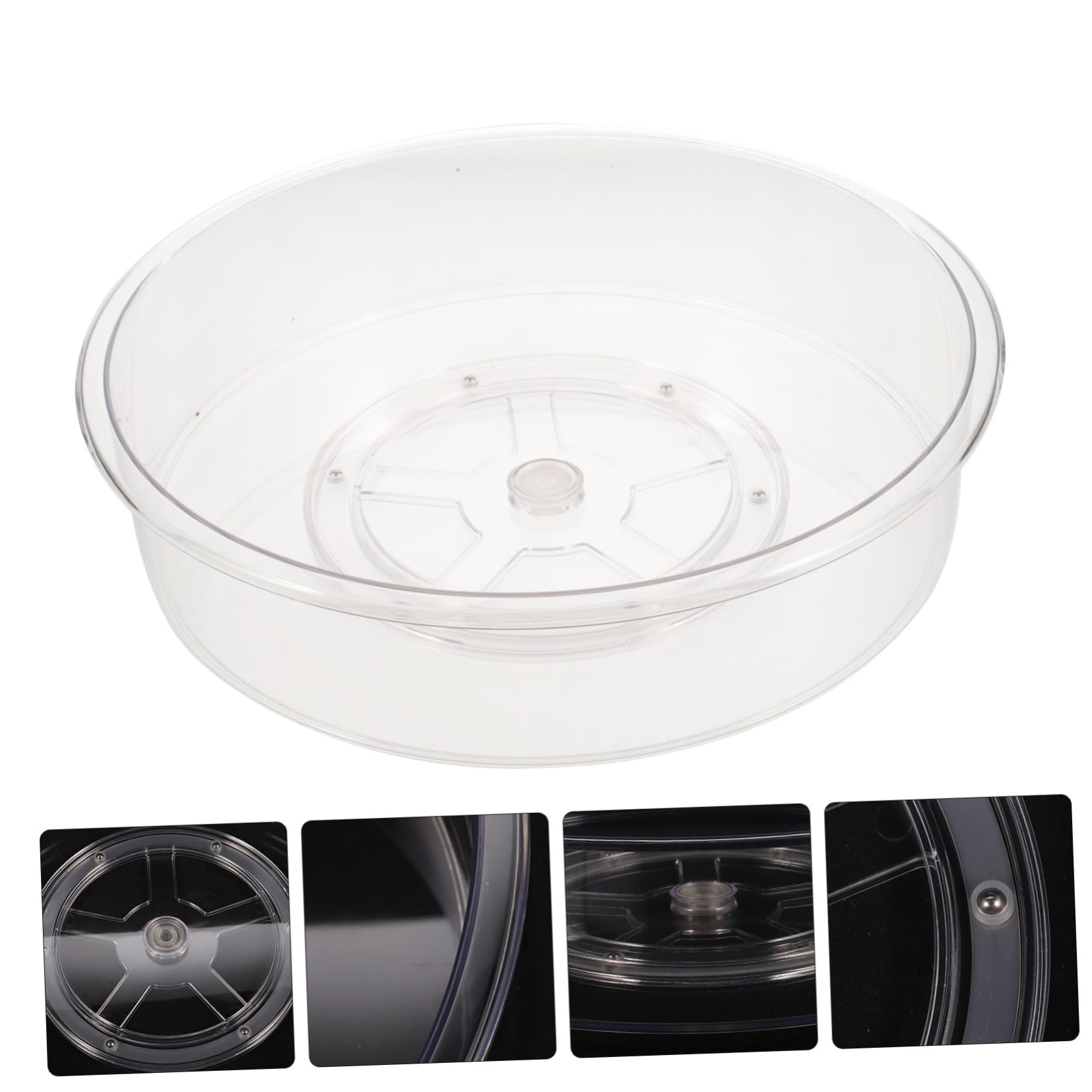 Cabilock Vassoio Girevole per Spezie in Pet, Organizer Rotante per Cucina Design Rotante, Dimensioni 13,76x13,76x2,75 Pollici, per Party e Hotel