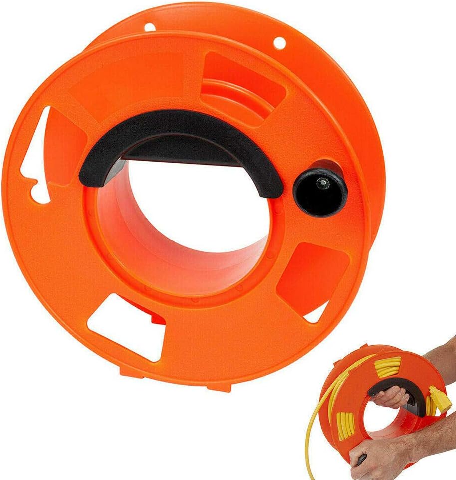 Extension Cord Reel Wheel Portable Cable Roll Up Heavy Duty